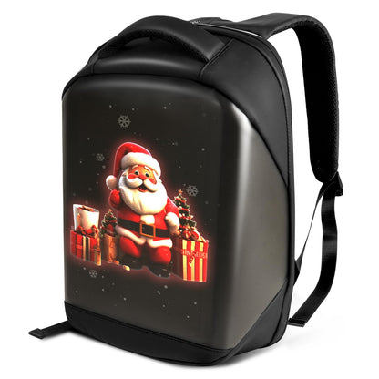 AUTOBABA LED Backpack with Full-color Programmable Screen, App Control Laptop Backpack, Waterproof Luggage Bag for Camping Cycling Travelling, DIY Fashion Backpack