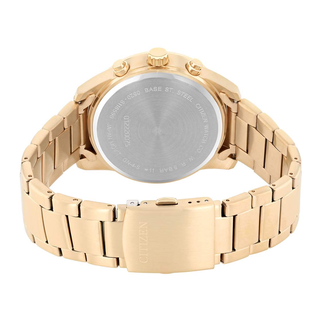 Citizen Stainless Steel Analog Blue Dial Gold Strap Men's Watch-An8169-58L