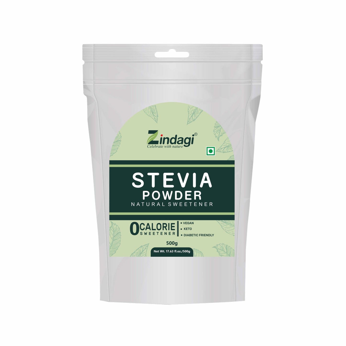 Zindagi Stevia Powder (Reb A 99%) Extract | Sugar Subsitute | Stevia Natural Sugar-free Powder In Bulk | 500 gm | Pack of 4