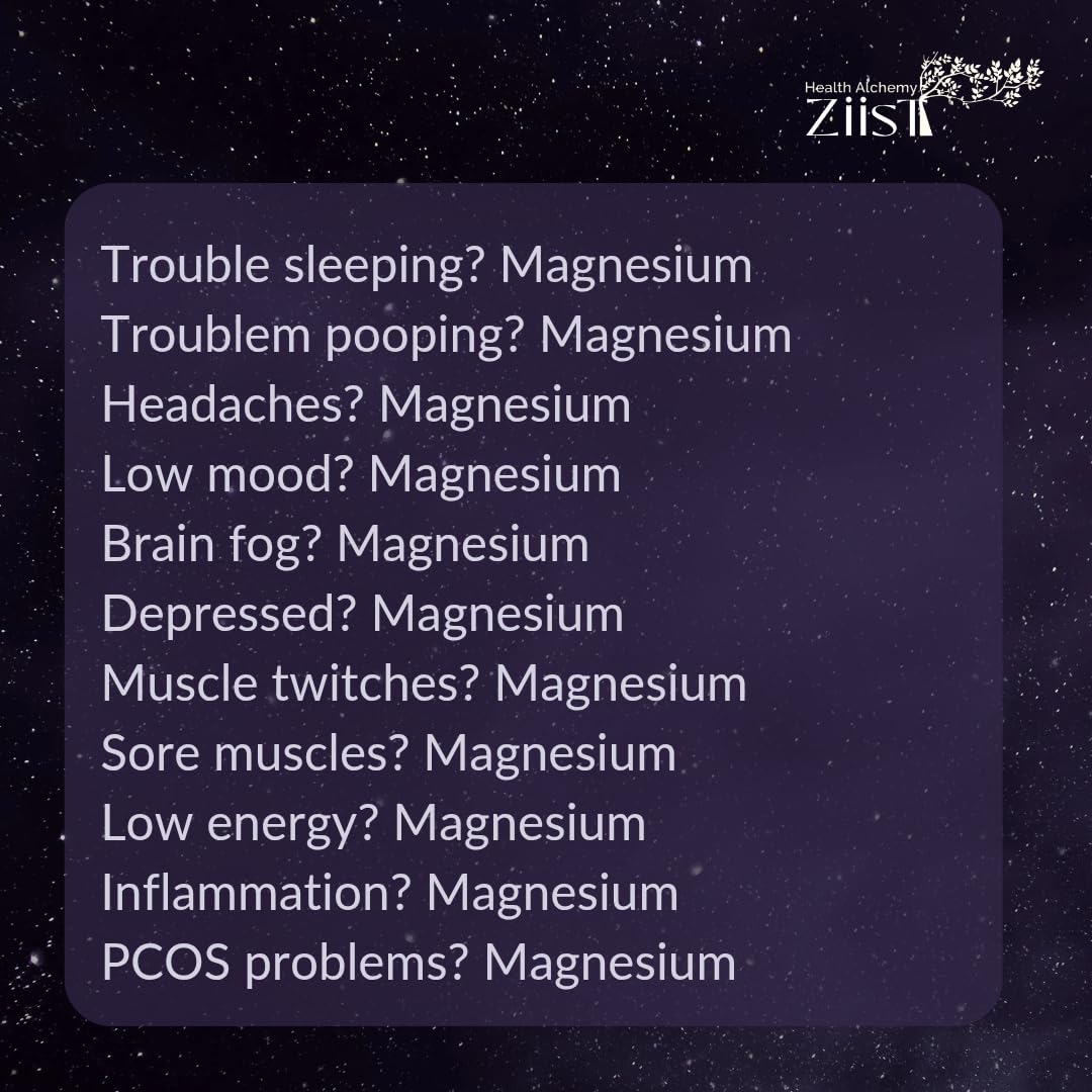 Ziist MG+ INOSITOL Magnesium Glycinate | Inositol Dietary Supplement | 90 Capsules