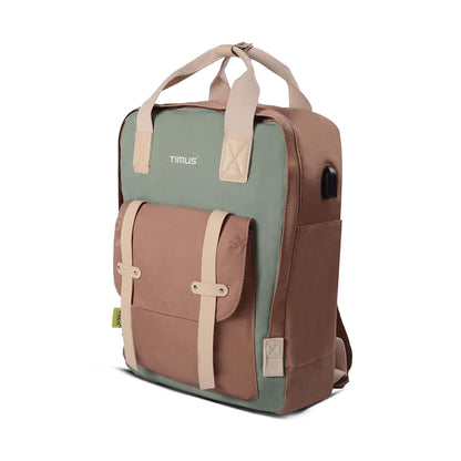 Timus Miami Polyester 21L Mint Casual Backpack | For Men and Women | College Office Travel Backpack | Laptop Backpack