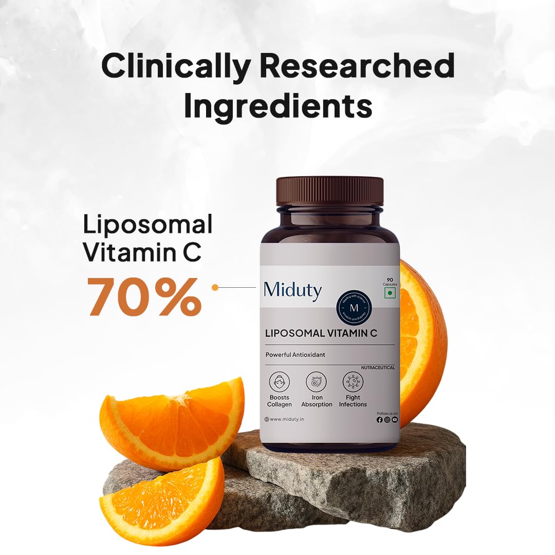 Miduty Liposomal Vitamin C Supplement Bioavailability, Antioxidant Vita- image 2