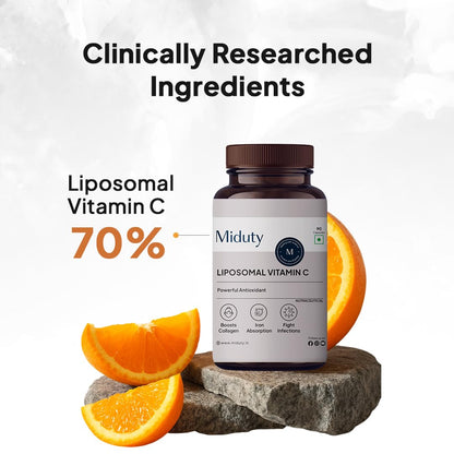 Miduty Liposomal Vitamin C Supplement Bioavailability, Antioxidant Vita- image 2