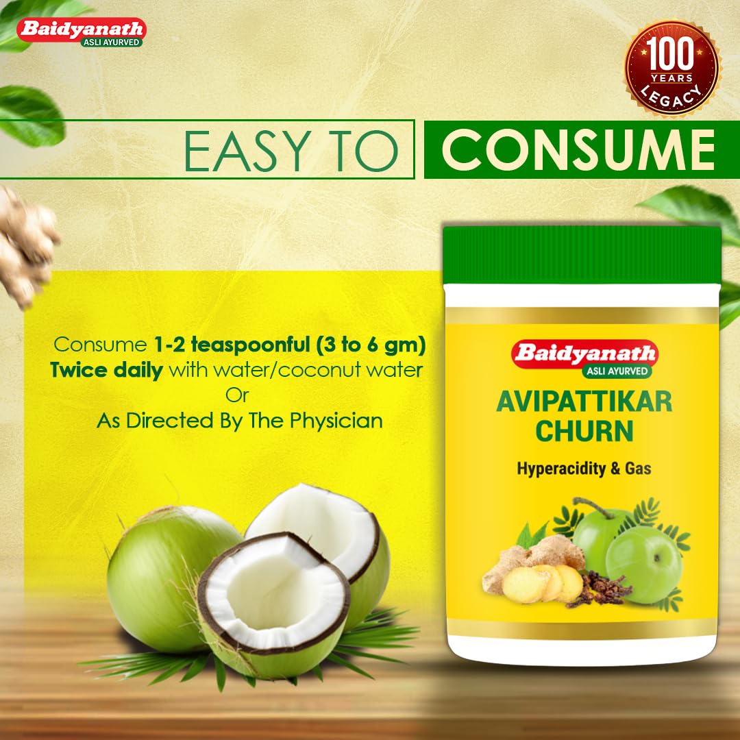 Baidyanath Avipattikar Churna - 120 gm Powder | Helpful in Hyper-Acidit- image 3