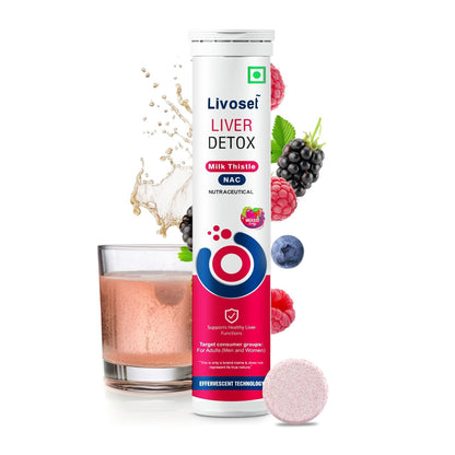 Livoset Liver Detox Tablets | Supports Liver & Immune System | milk thistle tablets | detox supplement | Enriched with milk thistle & NAC | For both men & women - 20 Tablets
