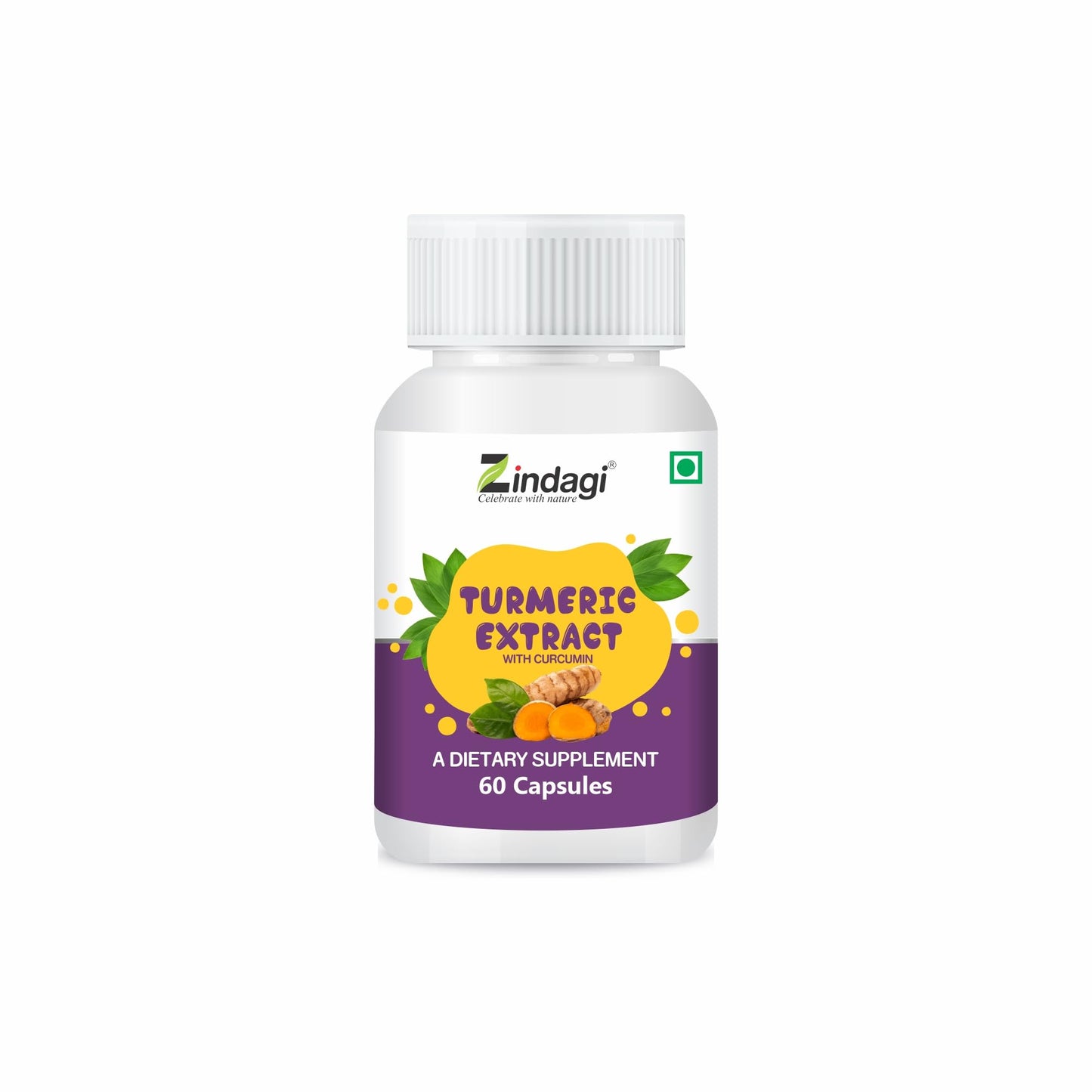 Zindagi Turmeric Extract Capsules With Curcumin | Maintain Healthy Joints |Powerful Antioxidant | 60 Capsules |Pack of 3
