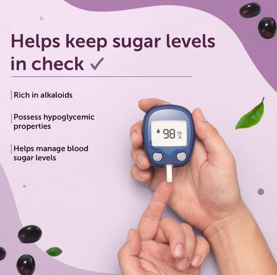 BRIGHTUM'S Jamun Seeds Powder, Natural Diabetes Support Supplement, 250g, Made in India