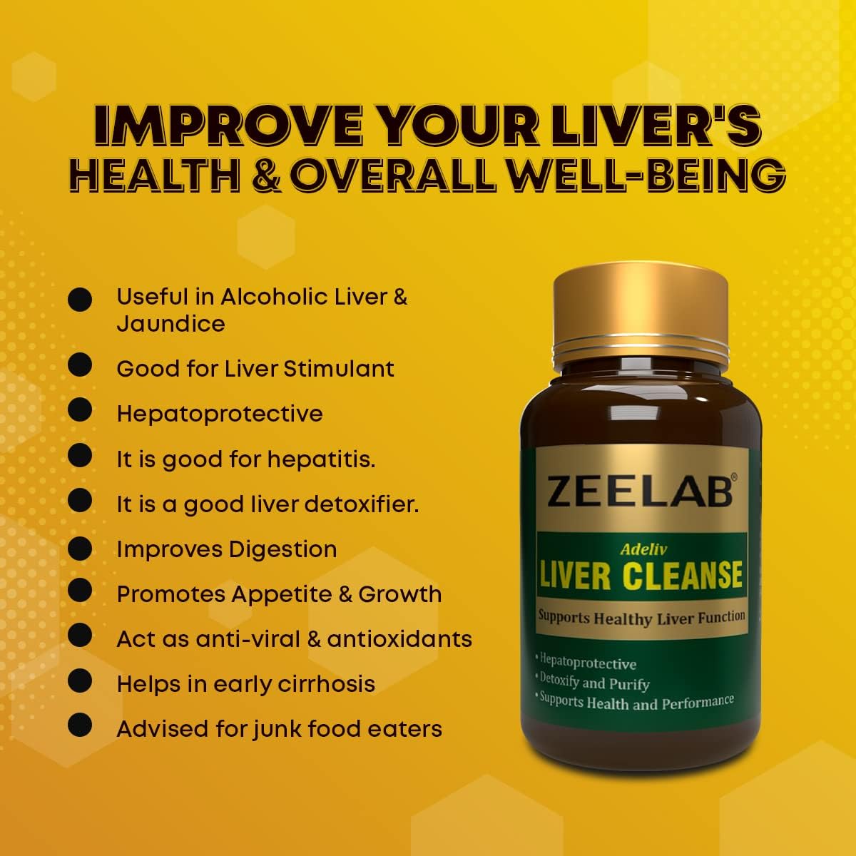 Zeelab Adeliv Liver Cleanse Capsules | Ayurvedic Medicine for Liver Det- image 5