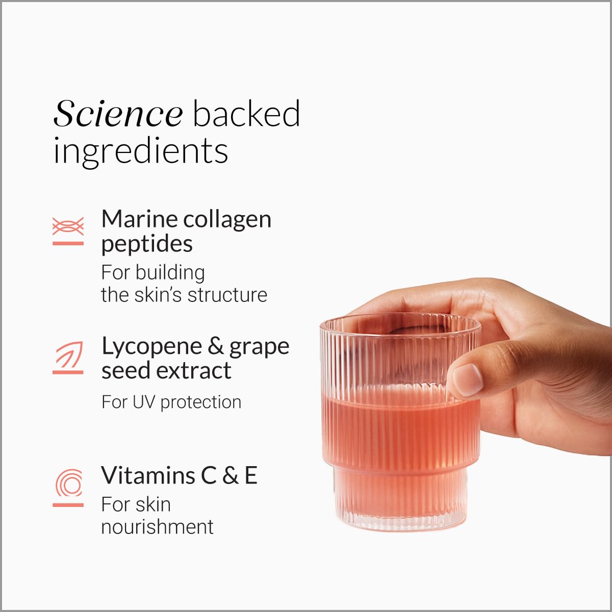 NUTROVA Collagen+Antioxidants Supplement - of Marine Collagen Powder for Men & Women,Increases Skin Hydration,Reduces Skin Damage,Supports Healthy Skin,Hair & Nails,Cranberry, 1 count,30 Servings