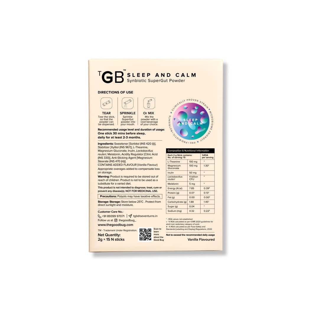 The Good Bug Sleep and Calm SuperGut Powder |Melatonin |Pre & Probiotic- image 7