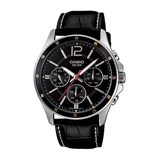 Casio Enticer Analog Black Dial Men MTP-1374L-1AVDF (A834)