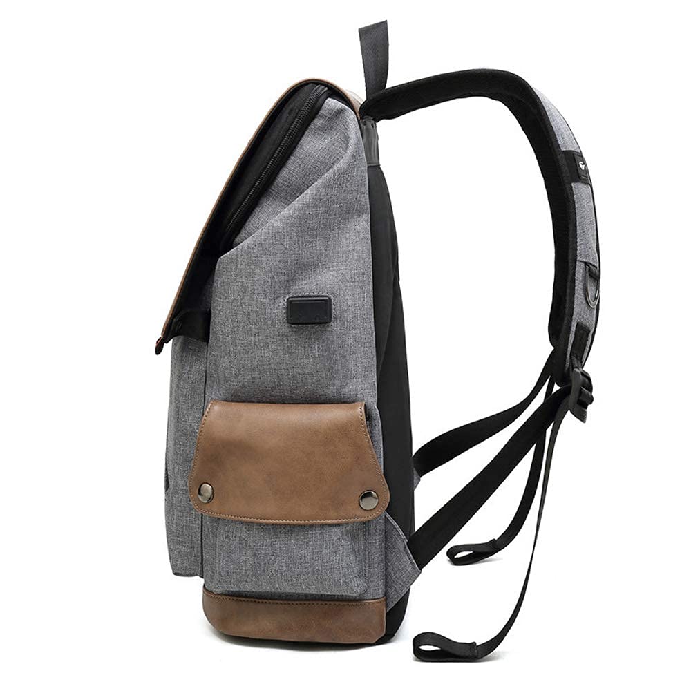 The Clownfish Unisex Backpack for Laptop 15.6 inch Bag (Grey with Khaki- image 4