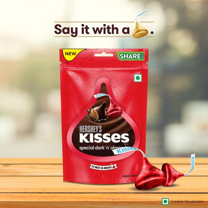 HERSHEY'S Kisses Special Dark 'N' Almonds 100.8 Gram