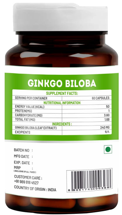 VitaWin Ginkgo Biloba For Brain Tonic, Herbal Nutrition Supplement, Nat- image 5