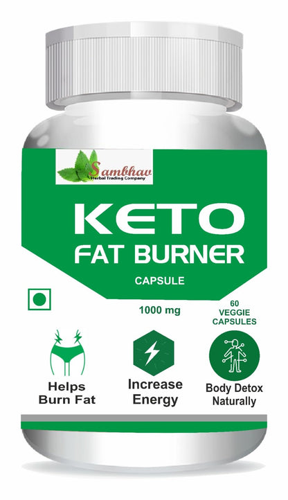 Sambhav Keto Fat Burner Capsules, 1000mg, Green Coffee Extract, Garcinia Cambogia, Green Tea Extract, Weight Management & Metabolism Support, 60 Capsules