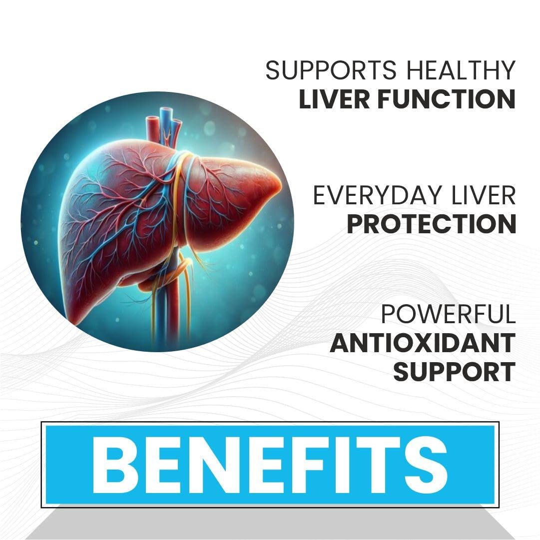 Raskam Liver Detox Supplement - Natural Detoxification Formula - Milk Thistle - Digestive Enzymes - Supports Liver - Fit Health Fatty Liver Care - Body Detox Support - 100 Capsules