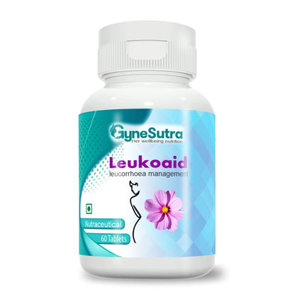 GYNESUTRA Leukoaid,herbal supplement for discharge in Women,60 vegetarian Tablets(1000 mg)