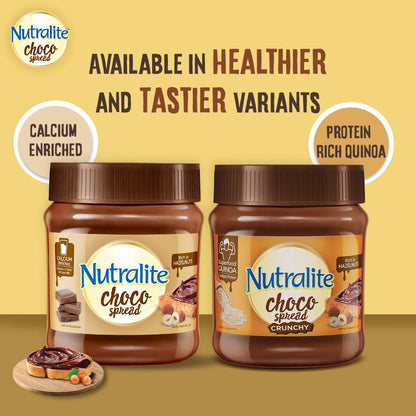 Nutralite Choco Spread Crunchy 275g| With Protein-Rich Quinoa | Premium Chocolate and Real Hazelnuts | Tasty and Healthy Chocolate Spread | For Tasty & Healthy Breakfast | Use as Dip or Spread