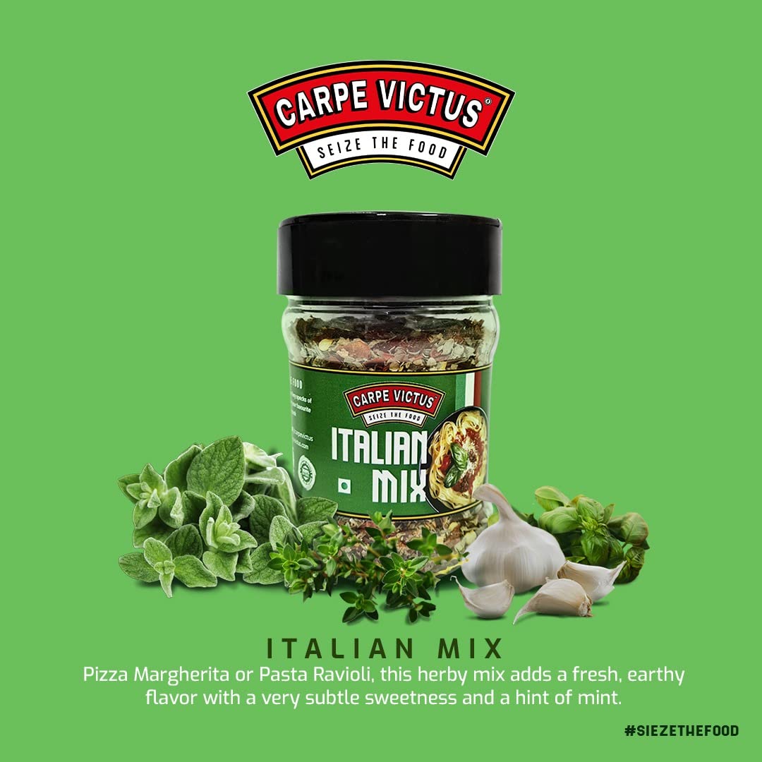 Carpe Victus Italian Mix Seasoning for Italian Cuisine, Herbs for Seasonings and Cooking, Mix for Toppings, Fine Quality Spice Mix for Pasta & Pizza, 80 grams