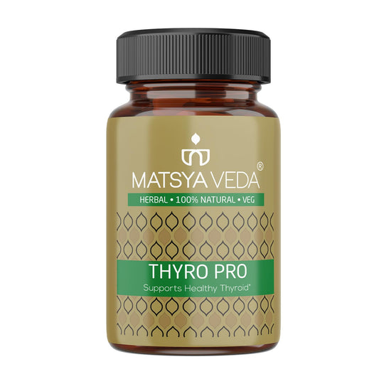 MatsyaVeda Herbals: ThyroPro Ayurvedic Supplement | 60 Veg Capsules I For Men An
