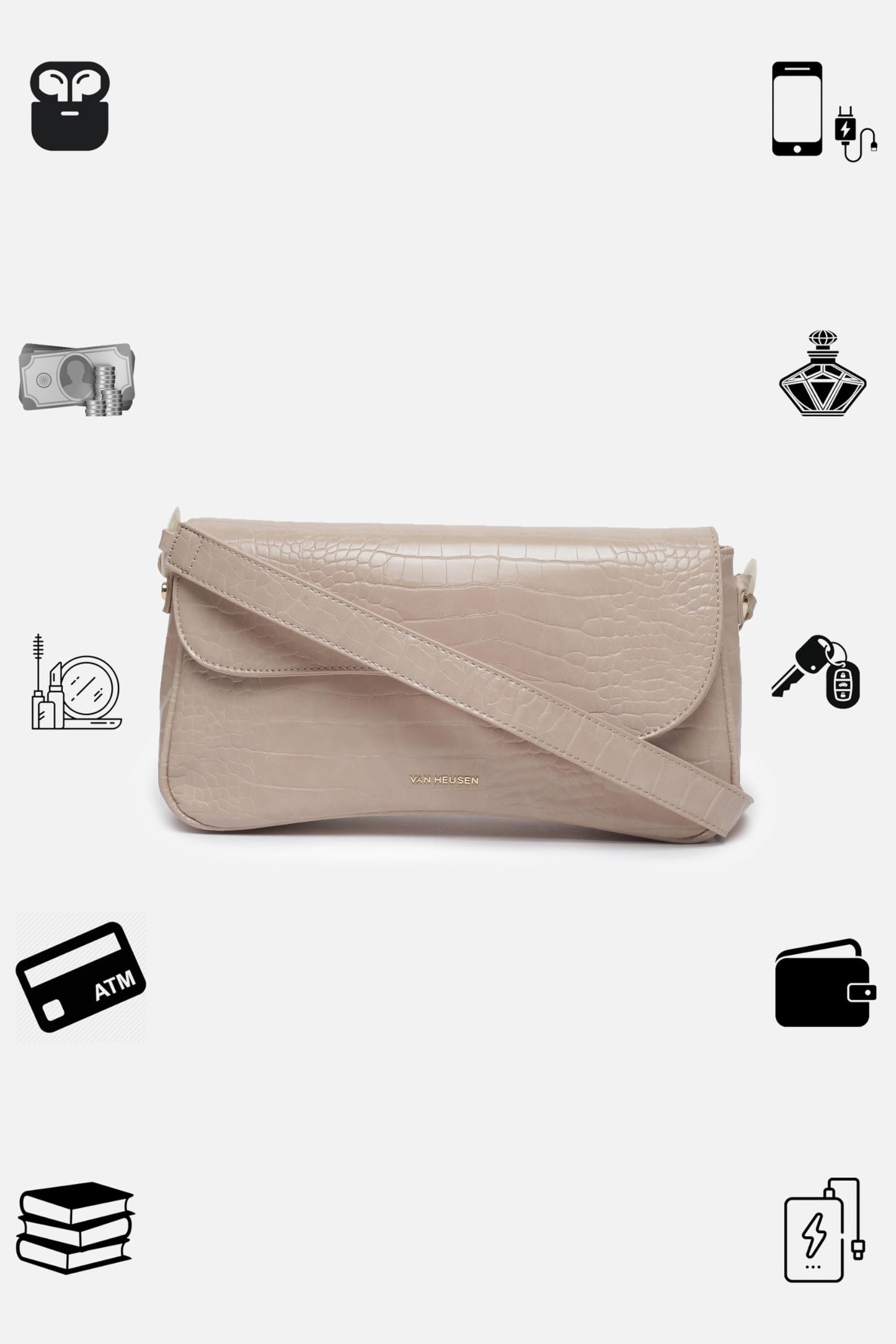 Van Heusen womens Shoulder Bag (Beige)