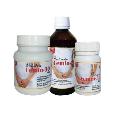ARAVALI HERBALS Femin 30 Syrup Pack of 3 | Ayurvedic Herbal Supplement for Men and Women | Supports Vitality, Stamina, Energy and Inner Balance | Herbal Wellness Syrup for Daily Health Care