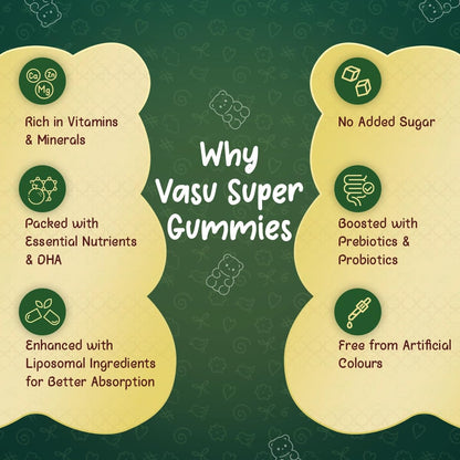 Vasu Swarna Naari Drops for Women 50ml + Vasu Super Gummies for Kids 30 Gummies | Family Wellness Combo | Daily Nutrition & Wellness Support
