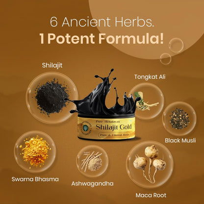 CUREFOREVER Shilajit Gold Resin - 40g, 200mg/Serving | 200 Servings With Ashwagandha & Maca Root | Pure Himalyan Shilajit for Men & Women | Supports Energy, Vitality & Performance | Ayurvedic Shilajeet