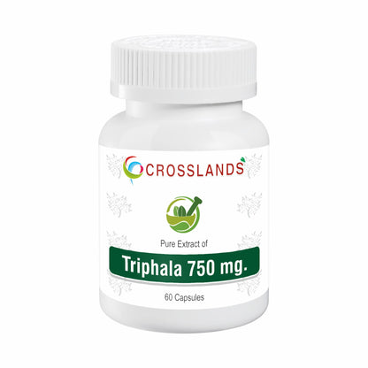 Crosslands Triphala Ayurvedic Capsules – Vitamin C & Antioxidants - 60 Capsules