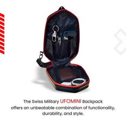 SWISS MILITARY UFO Sling Bag 7L | Diamond Design Cross Body Side Bag | Card Holder Pocket | Anti Theft Chest Bag | Easy to Carry Bag for Men & Women | Mini Travel Bag for Phone Passport Wallet Navy