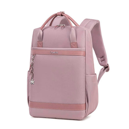 Chantria Slim Backpack for Women Stylish 14-inch Laptop Bag 13L Multi-pocket Water-resistant Daypack with Top Handheld & Luggage Strap,Ladies Backpack for Office Casual College, Pale Mauve