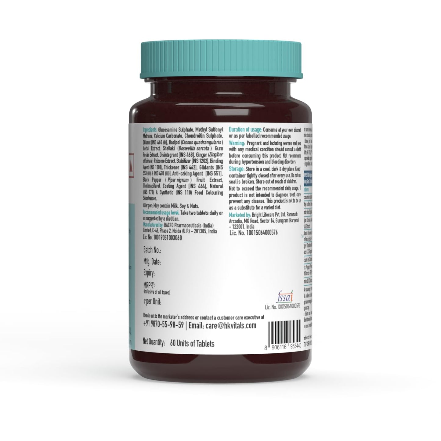 HealthKart HK Vitals Joint Supplement, with Glucosamine 1400mg, Chondro- image 3