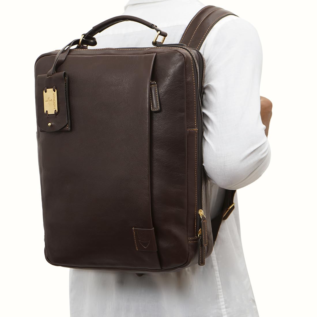 Hidesign Gitano 02 Dark Brown Men Backpack - L