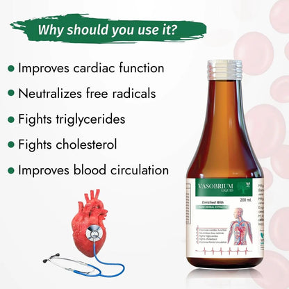 Varah Vasobrium Syrup 450ml | Supports Healthy Circulation, Blood Flow, and Overall Wellbeing with Herbal Extracts for Daily Vitality and Metabolic Balance | Ayurvedic Wellness Supplement