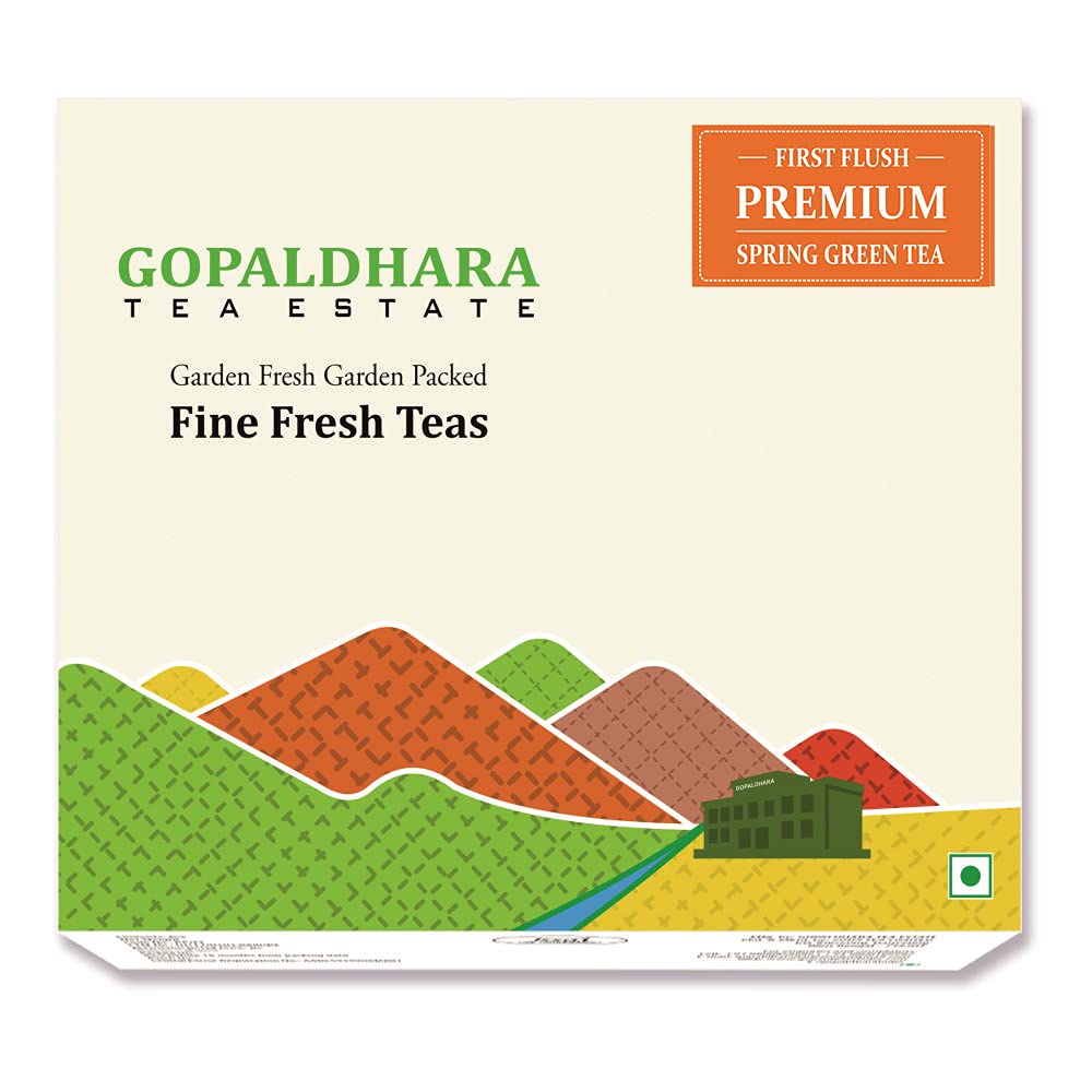 Gopaldhara Darjeeling Spring Green Tea 250 grams Paper Box - (Premium Series) FTGFOP1 First Flush Green Tea directly from the Highest Elevation 7000 Feet