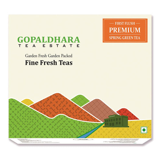 Gopaldhara Darjeeling Spring Green Tea 250 grams Paper Box - (Premium Series) FTGFOP1 First Flush Green Tea directly from the Highest Elevation 7000 Feet