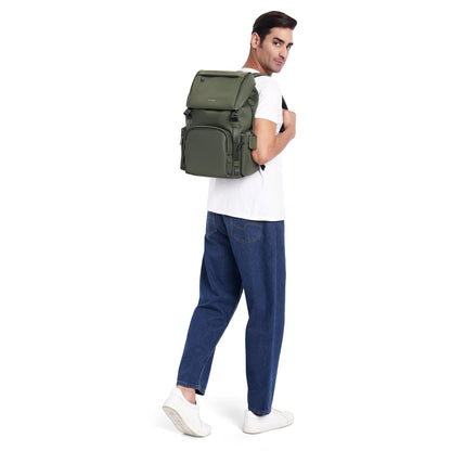 AETHON The Ridge Backpack | 15.6-inch Shoulder Bag | Nylon Fabric | Separate Laptop Compartment | Adjustable Straps | Waterproof Design | Travel Bag (Olive)