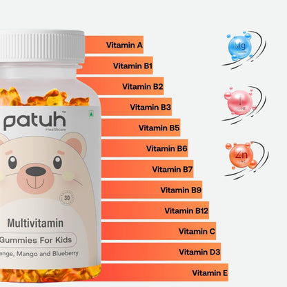 Patuh Healthcare Junior Iron, Multivitamin & Omega 3 Combo | Daily Nutrition for 4–12 Years | Immunity, Brain & Growth Support | Essential Vitamins & Minerals for Children