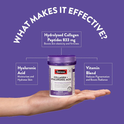 Swisse Collagen+ Hyaluronic Acid with Peptides, Vitamin C & E to Boost- image 8