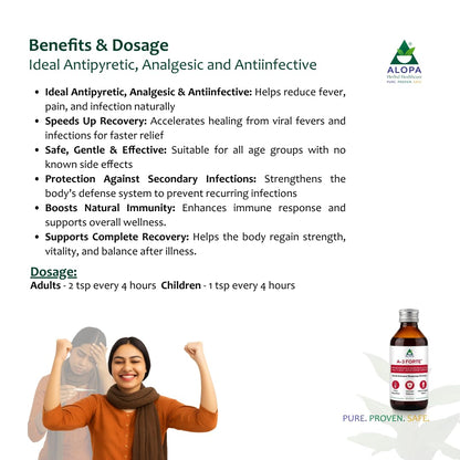 Alopa A3 Forte: 100 ml Syrup – Natural Shield Against Viral Fevers & Secondary Infections, Boosts Immunity, Vitality & Appetite