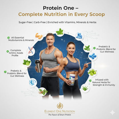 Protein One – Daily Protein Nutrition Supplement with Vitamins, Minerals & Herbs | Protein Powder for Men & Women | Easy to Mix & Digest 1 Pc
