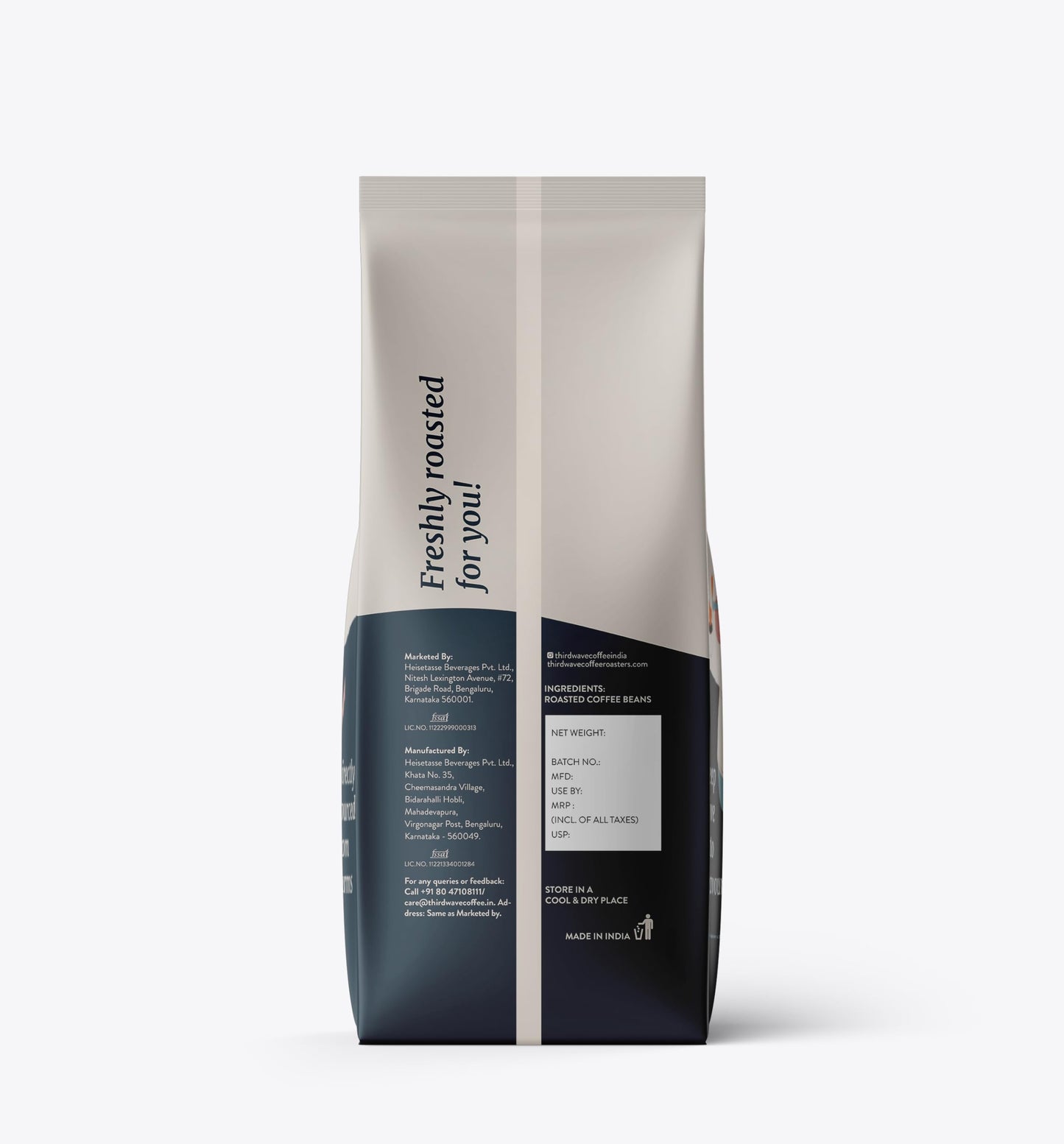 THIRD WAVE COFFEE | Speciality Single Origin Bababudangiri Region | 100% Arabica | Medium Light Roast | Electrical Dripper | Medium Grind | 250 grams | Pouch
