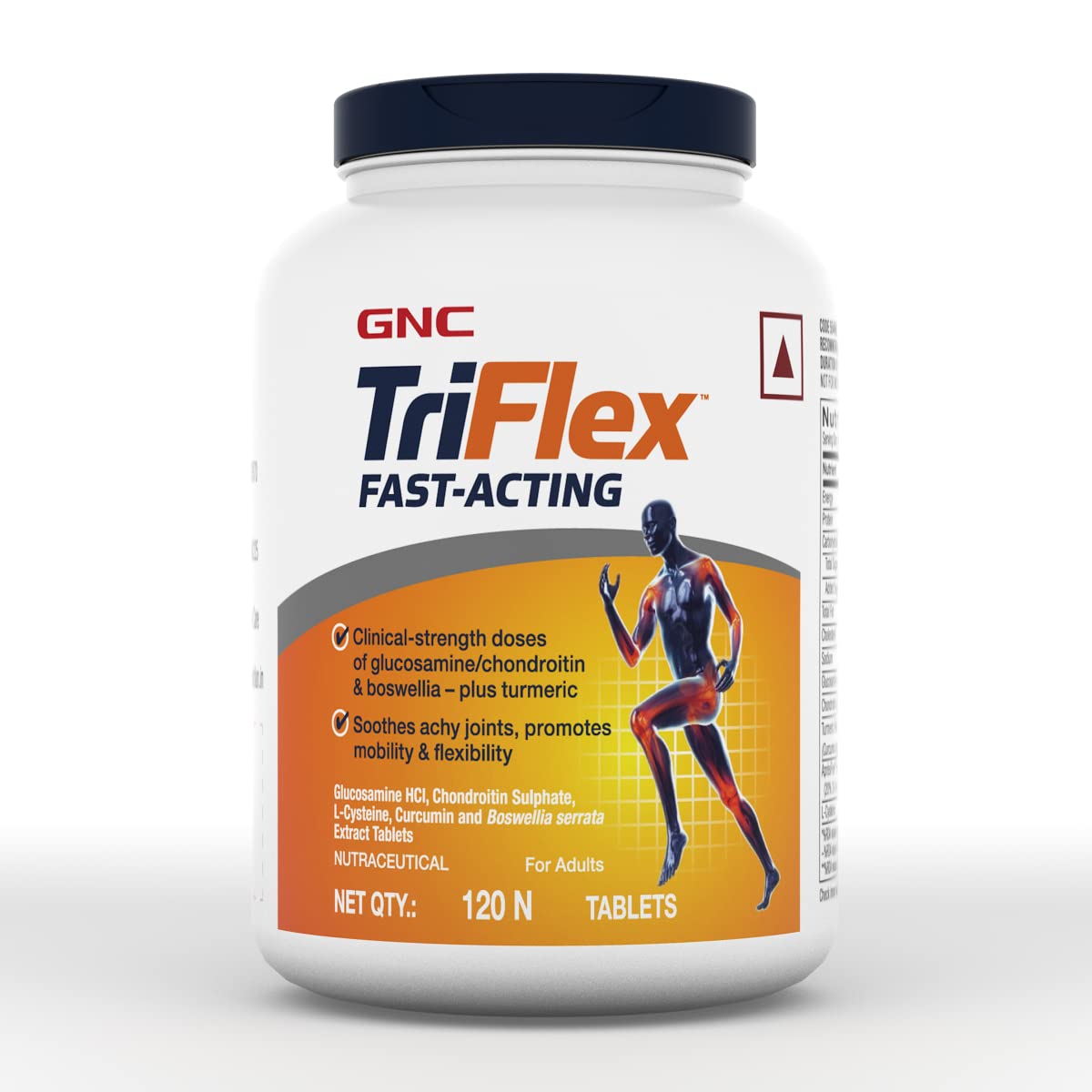 GNC TriFlex Fast Acting | 120 Caplets | 7X Better Joint Health | Soothes Painful