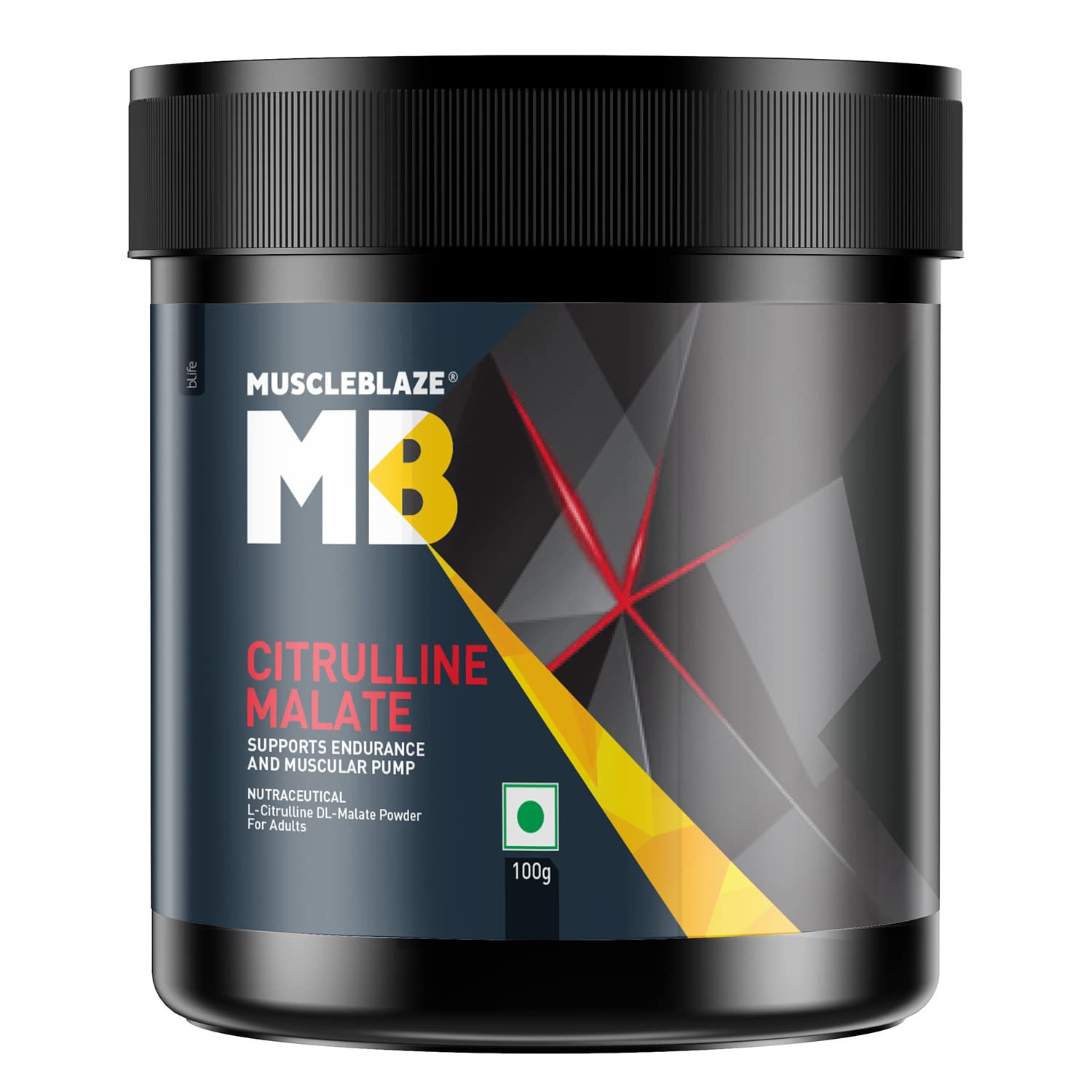 MuscleBlaze Citrulline Malate Powder(Unflavoured, 100G), 1 count, 50 servings
