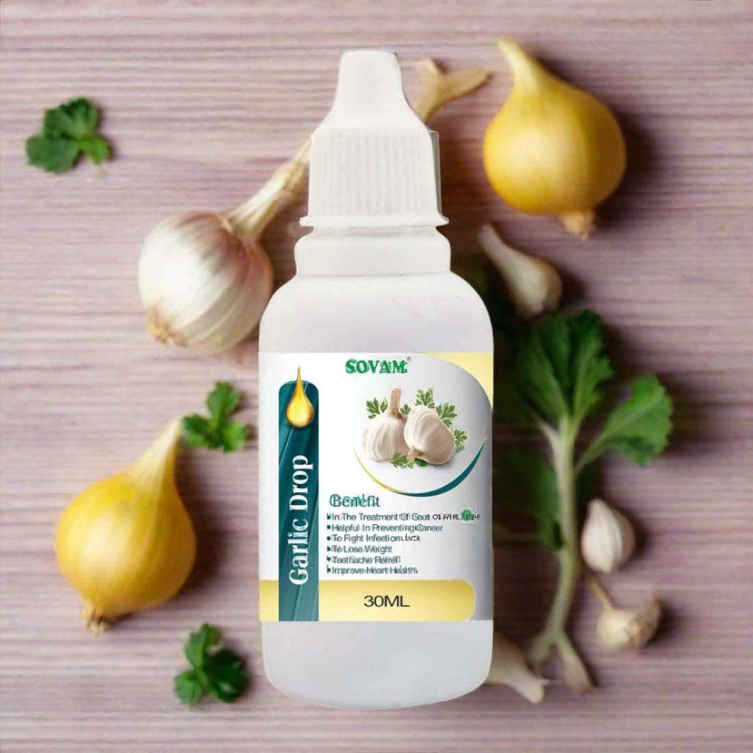 SOVAM Garlic Liquid Drops 30ML for Health & Care | Pack of 1