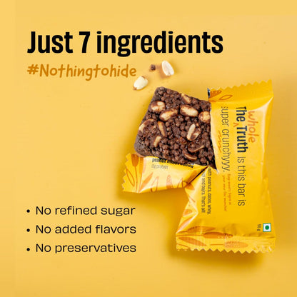The Whole Truth | 13g Protein Bar | Peanut Millet Cocoa | Pack of 6 x 5- image 3