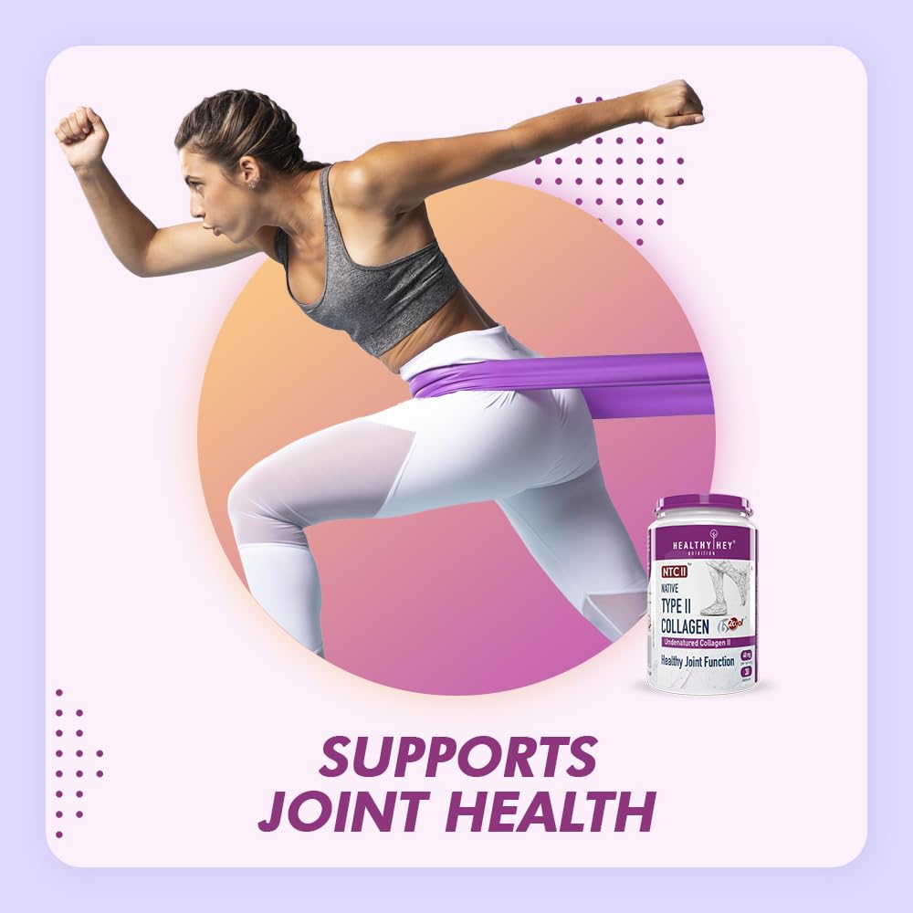 HealthyHey Nutrition NTC II Type 2 Collagen, Supports Cartilage and Joints, Pack of 30 Capsules