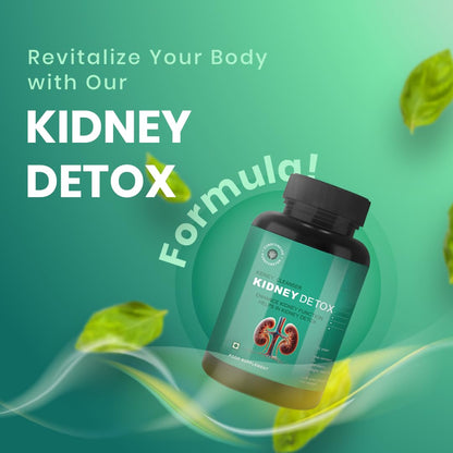 CUREFOREVER Kidney Detox & Cleanser Capsules | Herbal Formula with Varuna, Punarnava, Kapikachu & Flaxseed Extract | Plant-Based | Supports Kidney Health & Urinary Function - 60 Veg Capsules