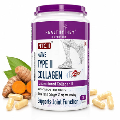 HealthyHey Nutrition NTC II Type 2 Collagen, Supports Cartilage and Joints, Pack of 30 Capsules