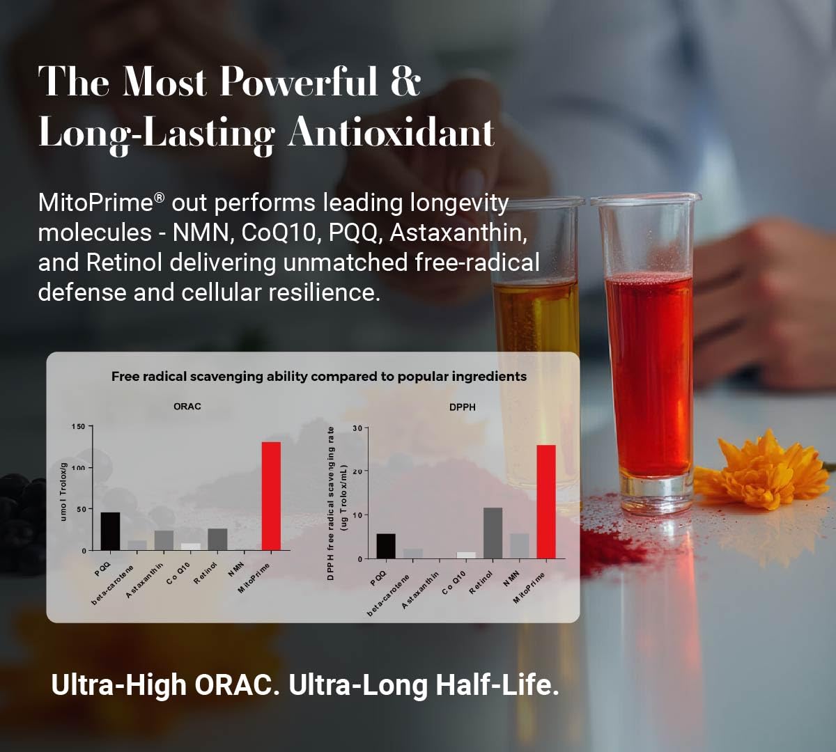 SCICURES - DNA Prime | Antioxidant for Anti-Aging & Cellular Repair | MitoPrime Ergothioneine for DNA Repair, Longevity, Skin, Energy, Endurance & Immunity | 30 Capsules